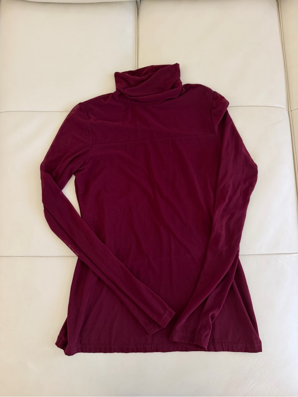 Neiman Marcus Sheer Deep Wine Top